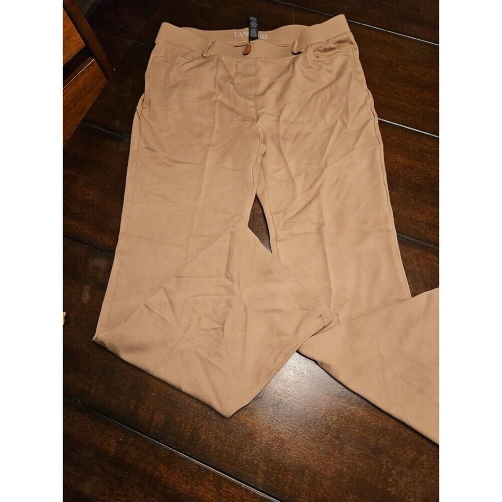 Tapata Pull-On Pants L Beige Wide Leg